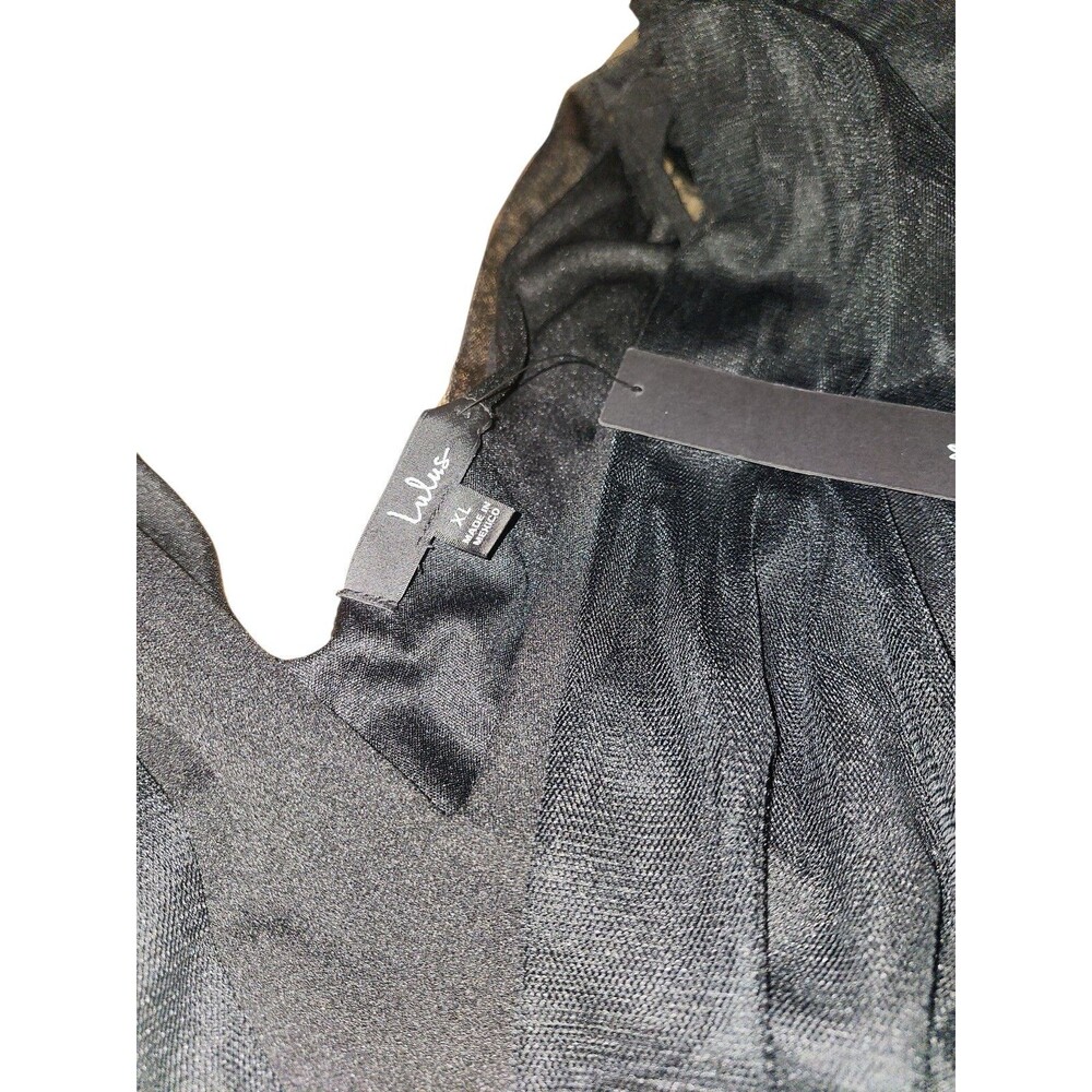 Lulus Maxi Mermaid Dress Womens XL Black Fairy Whimsigoth Ruffle Flutter Sleeve - Picture 6 of 9
